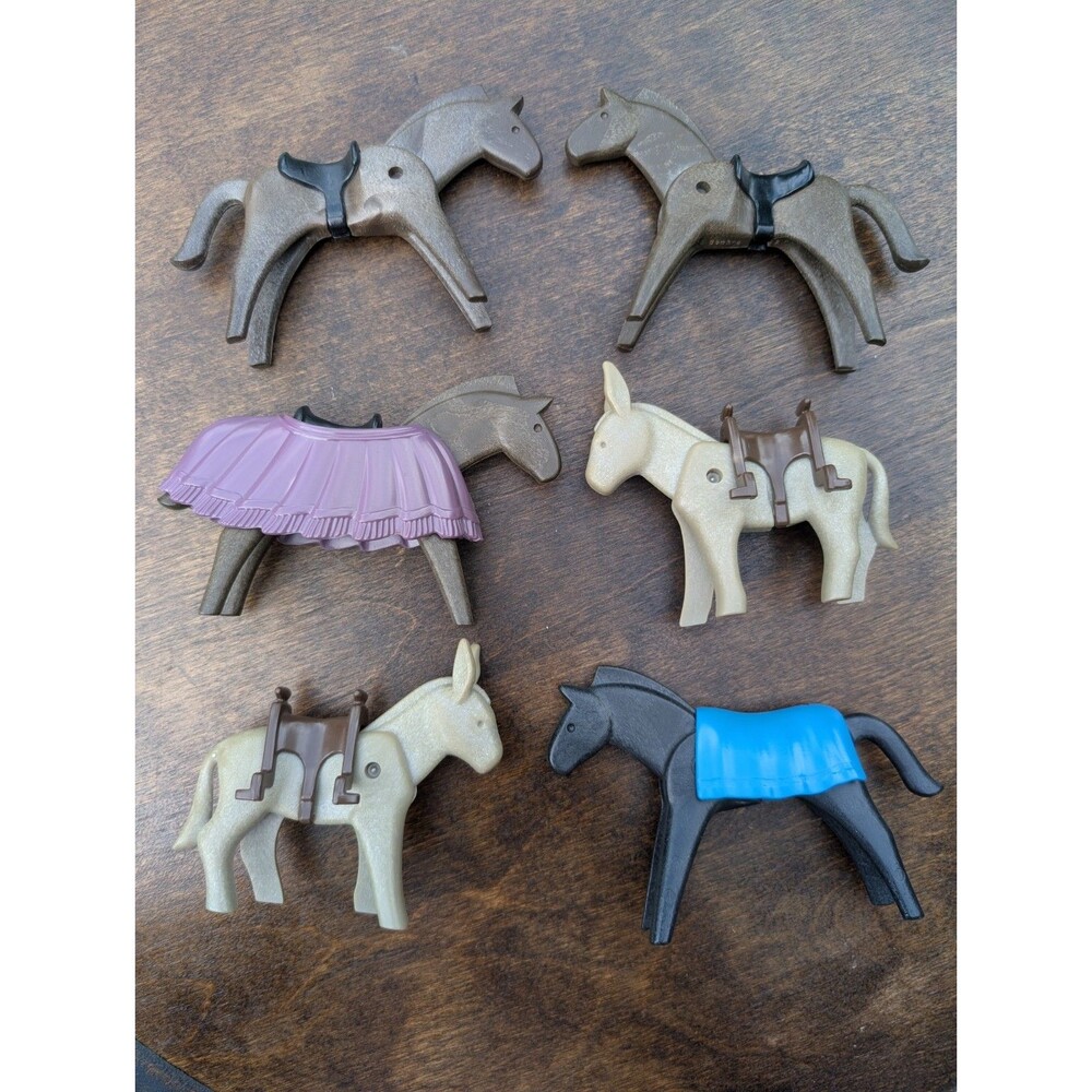 Vintage Playmobil Horse Farm Western Saddles Lot Figures Pretend Imaginative